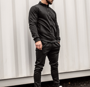Premium Quality Men's Two-Piece Winter Active <b>Set</b> Breathable Acid Stone Washed 100% Cotton <b>Sweat</b> Suit Pullover Plus Size Solid - Product Image 3