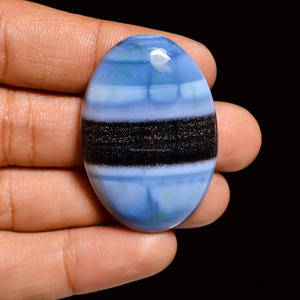 Alta calidad Natural Owhyee azul ópalo cabujón joyería hacer piedra preciosa forma ovalada bonita piedra preciosa suelta para la venta - Product Image 2