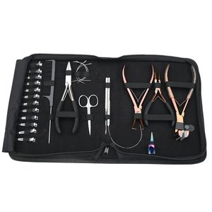 Professional Hair Extension <b>Tool</b> Kit Stainless Steel Pliers Scissors Comb Needles <b>Clips</b> for Installation and Removal - Product Image 1
