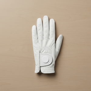Gant de golf OEM personnalisé en PU pour main gauche, cyclisme et sports, panneaux perforés, ajustement confortable, fermeture réglable, marque privée - Product Image 1