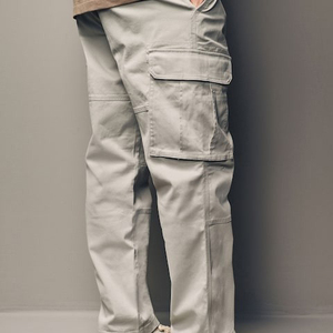 100% Cotton Men's Cargo <b>Jogger</b> Pants Multi Pocket Streetwear Track Trousers Flare <b>Stacked</b> Sweatpants Loose Fit Casual Pants Men - Product Image 6