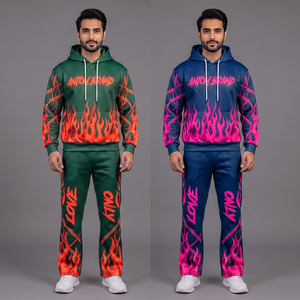 Vintage Men's Outdoor Running Fitness Hooded Drawstring Zipper <b>Patchwork</b> Casual <b>Jacket</b> Pattern 100% Nylon Full Length - Product Image 3