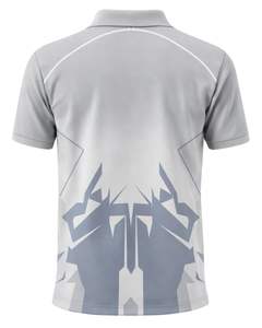 Camiseta Polo Gris Claro Personalizada para Hombre, Manga Corta, Estampado Gráfico, Ropa Deportiva Informal, Transpirable, de Poliéster, para Golf, Tenis, Entrenamiento - Product Image 2