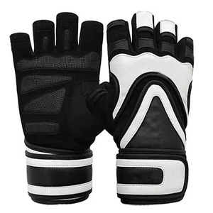 Gym Grade Leather Weightlifting Gloves <b>Half</b> Finger for Fitness Training Strong Grip Anti <b>Slip</b> Palm Protection Adjustable Wrist - Product Image 2