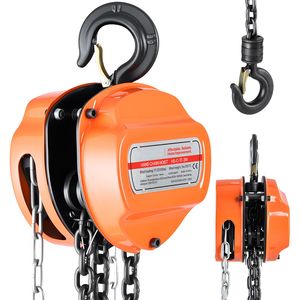 Paranco a Catena Manuale da 1 Tonnellata con Altezza di Sollevamento di 3 Metri e Catena Zincata G80 - Capacità di 1000 kg per Uso Agricolo - Product Image 1