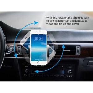 Support de téléphone portable réglable pour grille d'aération de voiture avec support pour une utilisation pratique du téléphone portable - Product Image 4