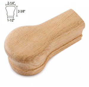 Accroche-marche en bois massif 2-1/4 x 2-3/8 x 1-1/2 pouces, pièces d'escalier traditionnelles, durables, écologiques, installation facile - Product Image 2