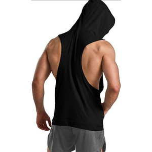 Men's Skull Print Sleeveless Hoodie Gym <b>Stringer</b> Tank Top Bodybuilding Workout <b>Vest</b> with Pocket Multi-Color Wholesale OEM - Product Image 3