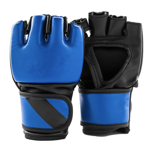 Guantes Profesionales de MMA y Boxeo de Cuero PU con Logotipo Personalizado, Cierre de Seguridad, Antideslizantes, Correa de Muñeca Ajustable, Hechos en Pakistán - Product Image 1