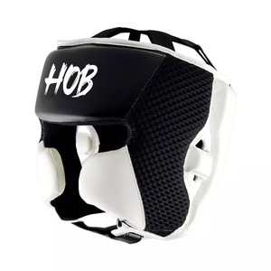 หมวกป้องกันศีรษะสำหรับชกมวย HOB ทำจากหนัง PU ป้องกันใบหน้าเต็มรูปแบบ สำหรับผู้ใหญ่ทุกเพศ พร้อมตัวล็อคแบบหัวเข็มขัด - Product Image 1