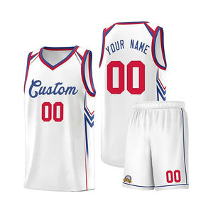 Uniformes de Baloncesto Transpirables de Poliéster, Personalizados, Jersey y Pantalones Cortos para Hombre, Secado Rápido, Cuello en V, Sublimación para Equipo, Entrenamiento y Juego - Product Image 4