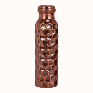 New Arrival Hand Hammered Copper <b>Water</b> <b>Bottle</b> Ayurvedic Pure Copper Vessel for Yoga wholesale handmade 100 pure copper <b>bottle</b> - Product Image 1