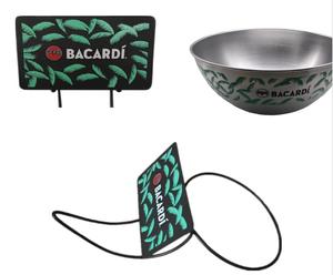 Bacardi Novelty Non-Slip Cocktail <b>Straw</b> with Leaf Pattern Reusable Plastic Bar Accessory - Product Image 5