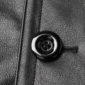 Manteau long en cuir pour homme de haute qualité, style décontracté, avec finition douce au toucher, look tendance pour l'hiver, vêtement d'extérieur contemporain. - Product Image 5