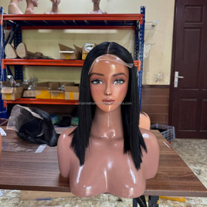 Perruques en cheveux naturels vietnamiens de qualité supérieure, lisses et raides, avec dentelle frontale, style sans colle - Product Image 2