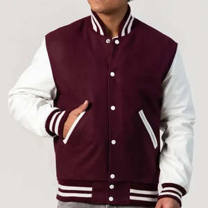 Custom Men's Eco-Friendly High Street <b>Retro</b> Satin Varsity <b>Jacket</b> <b>Leather</b> Chest Patch Striped Cuffs Embroidered Letterman Bomber - Product Image 3