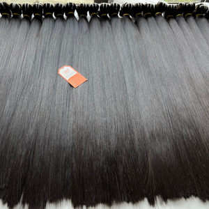 Vente en gros d'extensions de cheveux humains vierges vietnamiens 100% bruts os droit Super soyeux lisse couleur naturelle trame perruques - Product Image 5