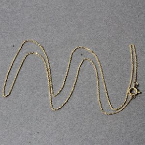 Cadena de Oro Amarillo de 14k con Eslabones de Cable Tallados en Diamante de 0.7mm, Collares Finos - Product Image 5