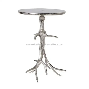 Mesa decorativa de metal para el hogar diseño tradicional hecho a mano al por mayor lujosa mesa auxiliar personalizada por Azora Industries - Product Image 3