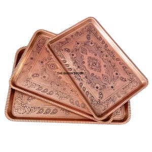 Bandeja Cuadrada para Servir, Venta Directa de Fábrica, Color Verde Esmaltado Creativo, Diseños Personalizados, Hierro Metálico - Product Image 6