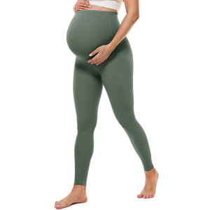 Legging de maternité de haute qualité avec matière extensible douce et taille de soutien pour des activités quotidiennes confortables - Product Image 1