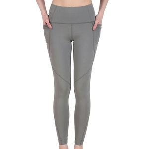 Leggings de Compresión Sólidos para Mujer, Hechos a Medida, Cintura Alta, Elásticos en Cuatro Direcciones, Transpirables, Largos - Product Image 1
