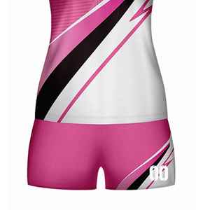 Uniformes de voleibol personalizados premium para jóvenes en negro y rojo, último estilo, conjuntos impresos con colores vibrantes y duraderos. - Product Image 4