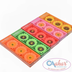 Bougie flottante en cire de tournesol AF 304 pour la décoration de Diwali, de mariages et d'événements - Product Image 4