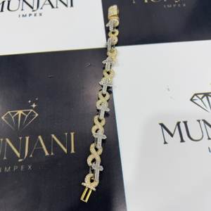 VVS Moissanite <b>Charm</b> Bracelets <b>Bangles</b> Custom Luxury Hip Hop Brilliant Cut 925 Sterling Silver Gold Plated IGI Certified Unisex - Product Image 1