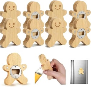 Abridor de Botellas Magnético de Madera Personalizado para Refrigerador, Ecológico, Reutilizable, Diseño Moderno, Opciones de Forma Personalizada para Cocina, Recuerdo de Fiesta - Product Image 1