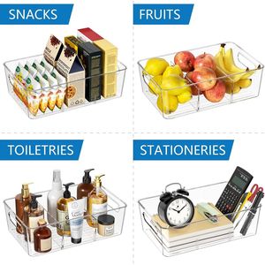 Set di 8 Contenitori in Plastica Trasparente per Organizzare Dispensa, Contenitori Divisori per Snack e Alimenti - Product Image 2