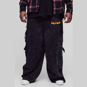 กางเกงวอร์มสั่งทำพิเศษ 380 แกรม สำหรับผู้ชาย ทรงหลวม ผ้าฝ้าย 100% พิมพ์โลโก้ตามสั่ง สไตล์ลำลอง ไซส์พลัส - Product Image 1