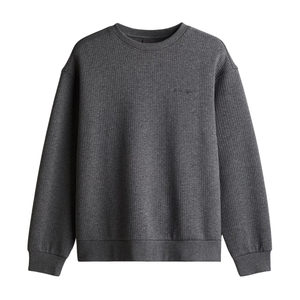 Ribbed Knitted Sweatshirt Women Crewneck Soft Polyester/Acrylic <b>Blend</b> Casual Regular Fit Long Sleeve Winter Medium-Heavyweight - Product Image 4