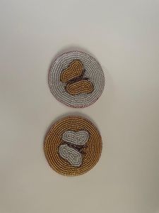 Handmade Butterfly <b>Beaded</b> <b>Coasters</b> Set of 2 - Product Image 3