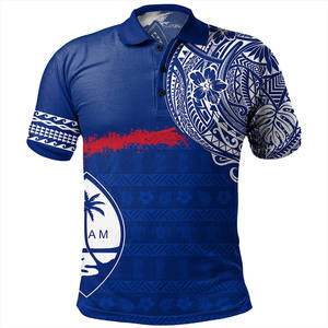 Guam Polynesian Men's Short Sleeve Polo Shirt With Floral Pattern Sublimation Print Breathable Regular Fit Casual Wear - Product Image 4