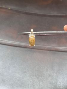 Pendentif Charme Classique en Argent 925 avec Rutile Doré Naturel pour Mariage et Cadeau de Fête - Product Image 1