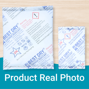 สารดูดความชื้นชนิดแห้งคุณภาพสูง CaCl2 10 กรัม ดูดซับความชื้นได้ 300% ความบริสุทธิ์ 100% ปราศจาก DMF ป้องกันเชื้อรา ดีไซน์สามชั้น สำหรับอุปกรณ์อิเล็กทรอนิกส์ - Product Image 2