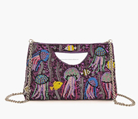 Desainer gaya Bohemian India tas Messenger wanita buatan tangan kapasitas besar tas belanja malam Clutch manik-manik gaya Boho grosir