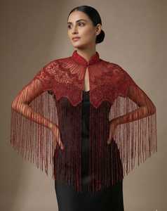 Robe de danse de haute qualité avec des perles et des franges de 14 cm, multicolores, 5,5 yards pour la décoration des vêtements - Product Image 2