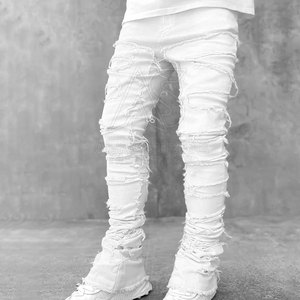 Pantalones Casuales Cómodos de Lona, Cintura Media, Diseño Personalizado, Corte Relajado, Tela Suave para Uso Diario, Estilo Moderno y a la Moda - Product Image 4