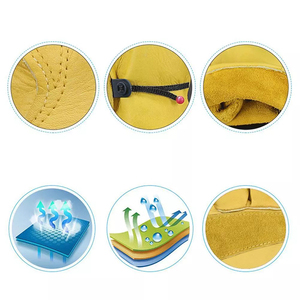 Guantes de Seguridad de Cuero Vacuno y Piel de Cabra Blancos para Hombre, Suaves, Personalizados, para Trabajo con Arco y Argón, de Pakistán, Venta al Por Mayor - Product Image 6