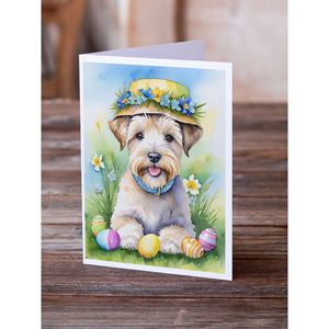 Lunatique A7 Taille 5x7 Wheaten Terrier Chasse aux œufs de Pâques Cartes de voeux Pack de 8 Cartes vierges avec enveloppes - Product Image 2