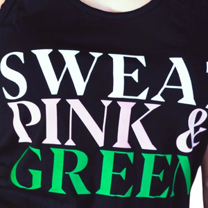 Pink & <b>Green</b> Racerback <b>Tank</b> <b>Top</b> Women Sleeveless Athletic Shirt Soft Stretch Workout Fitness Casual Summer Sports Training - Product Image 5