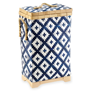 Cesta de bambú con tapa para organización del hogar, cestas tejidas para dormitorio, baño, ropa, mantas y almacenamiento. - Product Image 4