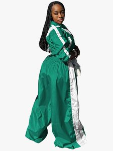 Conjunto Deportivo de Dos Piezas para Mujer, Chaqueta Corta con Capucha y Pantalones Anchos, Ropa Deportiva de Moda Urbana, OEM ODM - Product Image 4