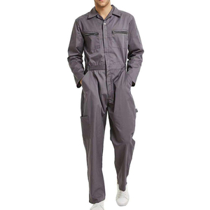 Custom Men Poly Mechanic Safety Fireproof Work Coveralls One-Piece Jumpsuit Boiler Suit Welders Oilfield Construction Workers - Product Image 1
