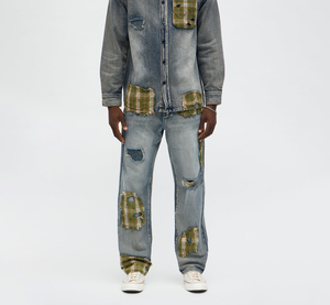 Wholesale High Quality Fashion Designer Brand Clothing Denim Pants Patches Jean Denim Men's Jeans Trousers for Men - Product Image 1