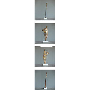 งานประติมากรรมใบไม้โลหะสีทองดีไซน์หรูหรา สำหรับตกแต่งโต๊ะทำงาน ตกแต่งห้องนั่งเล่น วางโชว์บนชั้นวาง - Product Image 6