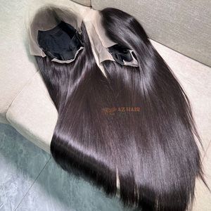 Pelucas al por mayor de alta calidad 13x6 HD con encaje frontal, sin pegamento, cabello humano 100% Remy vietnamita, cutícula alineada, pequeñas y largas. - Product Image 1