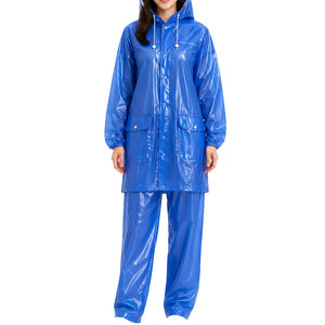 <b>Women</b>’s Waterproof Rain Suit Hooded Jacket and Pants Set <b>Women</b>’s Waterproof Rainwear Suit Jacket and <b>Trouser</b> Set - Product Image 1